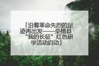 沿着革命先烈的足迹再出发——桑植县“我的长征”红色研学活动启动