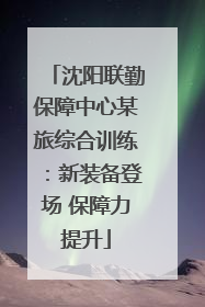 沈阳联勤保障中心某旅综合训练：新装备登场 保障力提升
