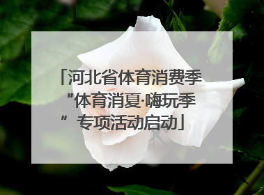 河北省体育消费季“体育消夏·嗨玩季”专项活动启动