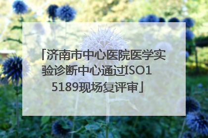 济南市中心医院医学实验诊断中心通过ISO15189现场复评审