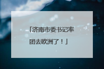 济南市委书记率团去欧洲了！