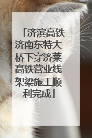 济滨高铁济南东特大桥下穿济莱高铁营业线架梁施工顺利完成