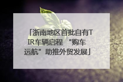 浙南地区首批自有TIR车辆启程 “购车远航”助推外贸发展