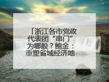 浙江各市党政代表团“串门”为哪般？鲍金：重塑省域经济地理的破题之道