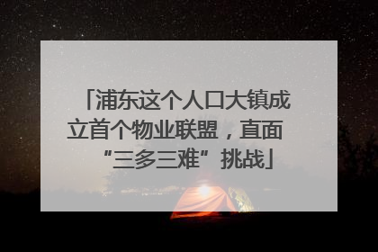 浦东这个人口大镇成立首个物业联盟，直面“三多三难”挑战