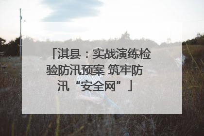 淇县：实战演练检验防汛预案 筑牢防汛“安全网”