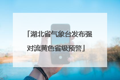 湖北省气象台发布强对流黄色省级预警
