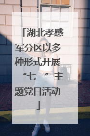 湖北孝感军分区以多种形式开展“七一”主题党日活动