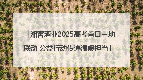 湘窖酒业2025高考首日三地联动 公益行动传递温暖担当