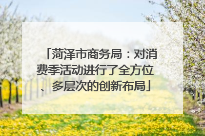 菏泽市商务局：对消费季活动进行了全方位、多层次的创新布局