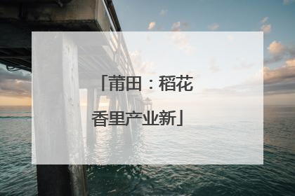 莆田：稻花香里产业新