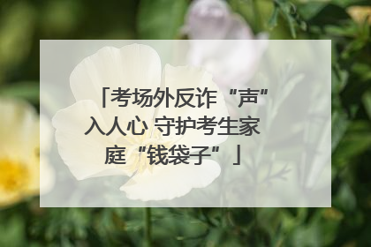 考场外反诈“声”入人心 守护考生家庭“钱袋子”