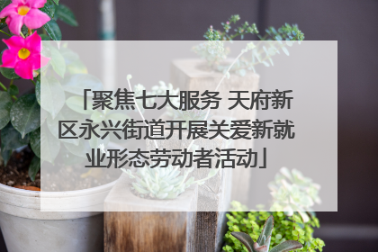 聚焦七大服务 天府新区永兴街道开展关爱新就业形态劳动者活动