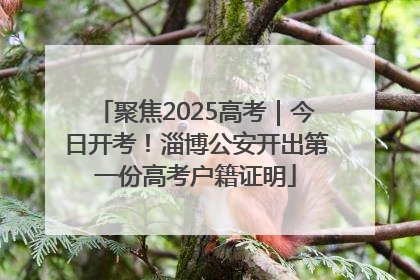聚焦2025高考｜今日开考！淄博公安开出第一份高考户籍证明