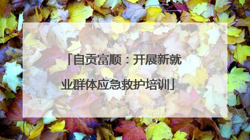 自贡富顺：开展新就业群体应急救护培训