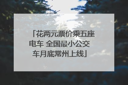 花两元票价乘五座电车 全国最小公交车月底常州上线