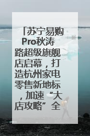 苏宁易购Pro秋涛路超级旗舰店启幕，打造杭州家电零售新地标，加速“大店攻略”全省布局