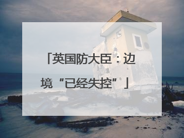 英国防大臣：边境“已经失控”