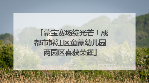 蒙宝赛场绽光芒！成都市锦江区童蒙幼儿园两园区喜获荣耀