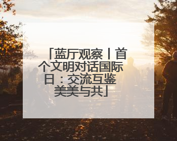 蓝厅观察丨首个文明对话国际日：交流互鉴 美美与共