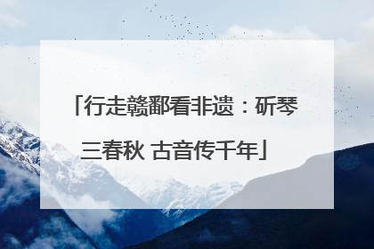 行走赣鄱看非遗：斫琴三春秋 古音传千年