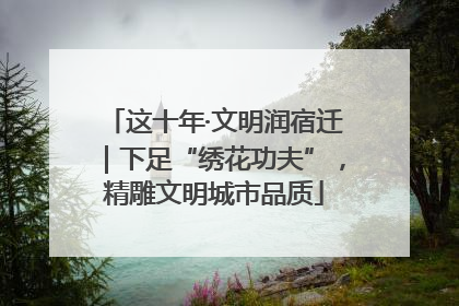 这十年·文明润宿迁｜下足“绣花功夫”，精雕文明城市品质