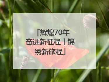 辉煌70年 奋进新征程丨锦绣新旅程