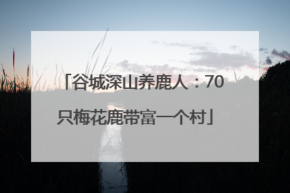 谷城深山养鹿人：70只梅花鹿带富一个村