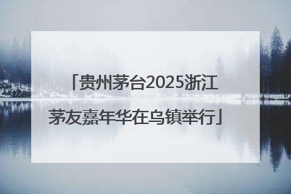 贵州茅台2025浙江茅友嘉年华在乌镇举行