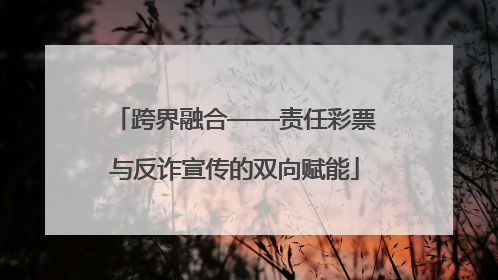 跨界融合——责任彩票与反诈宣传的双向赋能