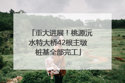 重大进展！桃源沅水特大桥42根主墩桩基全部完工