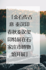 金石传古意 秦汉印春秋秦汉玺印特展在石家庄市博物馆开展