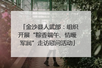 金沙县人武部：组织开展“粽香端午、情暖军属”走访慰问活动
