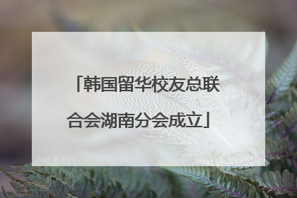 韩国留华校友总联合会湖南分会成立