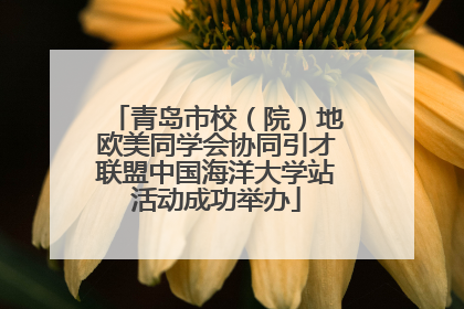 青岛市校（院）地欧美同学会协同引才联盟中国海洋大学站活动成功举办