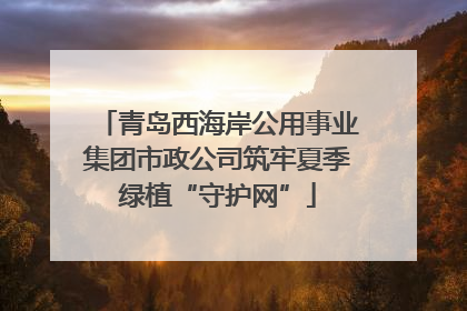 青岛西海岸公用事业集团市政公司筑牢夏季绿植“守护网”