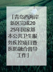青岛西海岸新区完成2025年国家基本公共卫生服务疾控项目暨医防融合督导工作