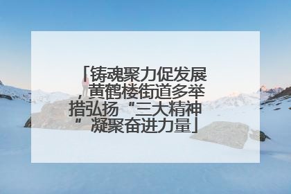 铸魂聚力促发展，黄鹤楼街道多举措弘扬“三大精神”凝聚奋进力量