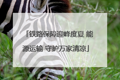 铁路保障迎峰度夏 能源运输 守护万家清凉