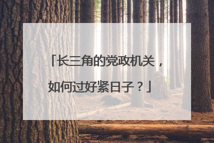 长三角的党政机关，如何过好紧日子？