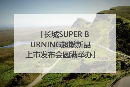长城SUPER BURNING超燃新品上市发布会圆满举办