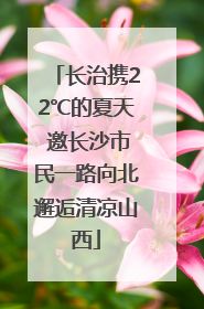 长治携22℃的夏天 邀长沙市民一路向北邂逅清凉山西