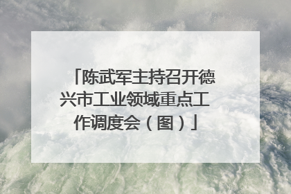 陈武军主持召开德兴市工业领域重点工作调度会（图）