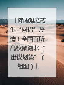 降雨难挡考生“问招”热情！全国百所高校聚湖北“出谋划策”（组图）