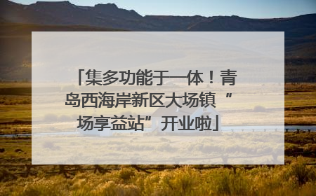 集多功能于一体！青岛西海岸新区大场镇“场享益站”开业啦