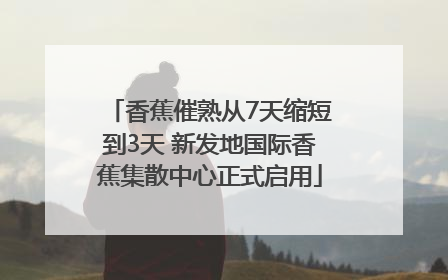 香蕉催熟从7天缩短到3天 新发地国际香蕉集散中心正式启用