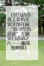 驻马店市直工委机关党支部开展“追寻红色足迹”主题党日活动之八——鏖战独树镇