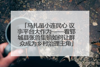 马扎虽小连民心 议事平台大作为——看郓城县张鲁集镇如何让群众成为乡村治理主角
