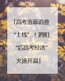 高考落幕消费“上线”！泗阳“后高考经济”火速升温