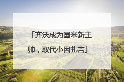 齐沃成为国米新主帅，取代小因扎吉